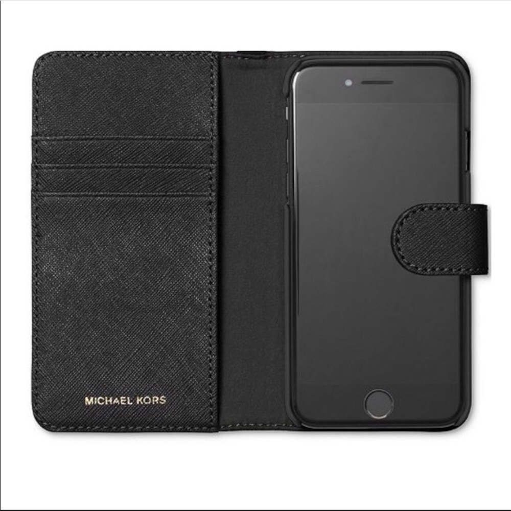 NWT Michael Kors iPhone 8+ Leather Folio Case
